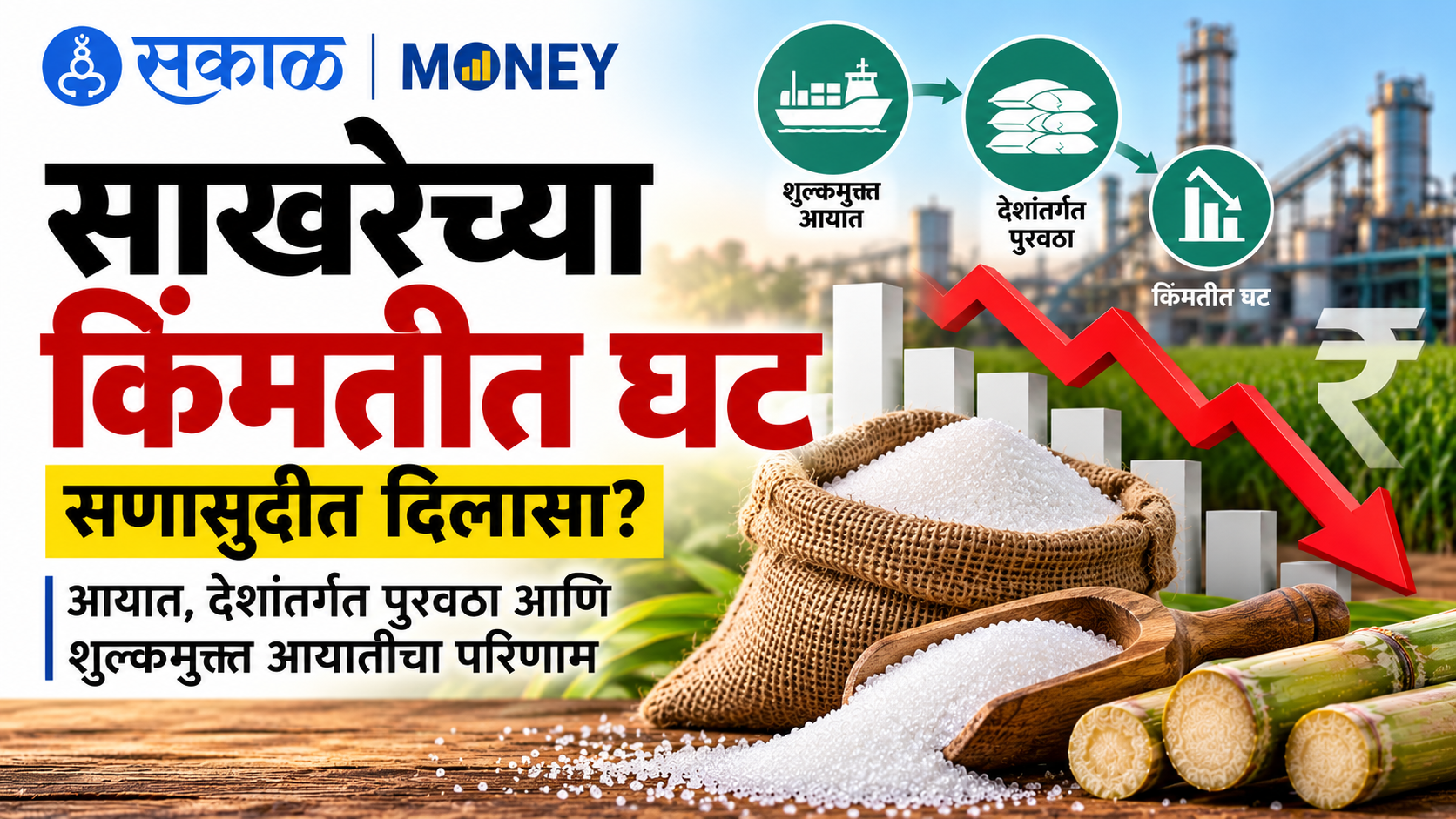 Sugar Price: साखर स्वस्त होणार? 2 लाख टन साखर घेऊन 4-5 जहाजे भारताकडे रवाना; सणासुदीपूर्वी मिळणार दिलासा